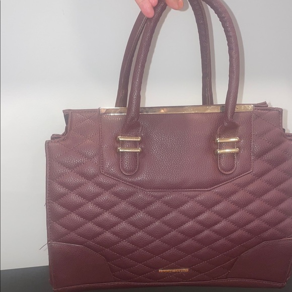 Rampage Quilted Maroon Satchel -EUC (barely loved) - Picture 6 of 10